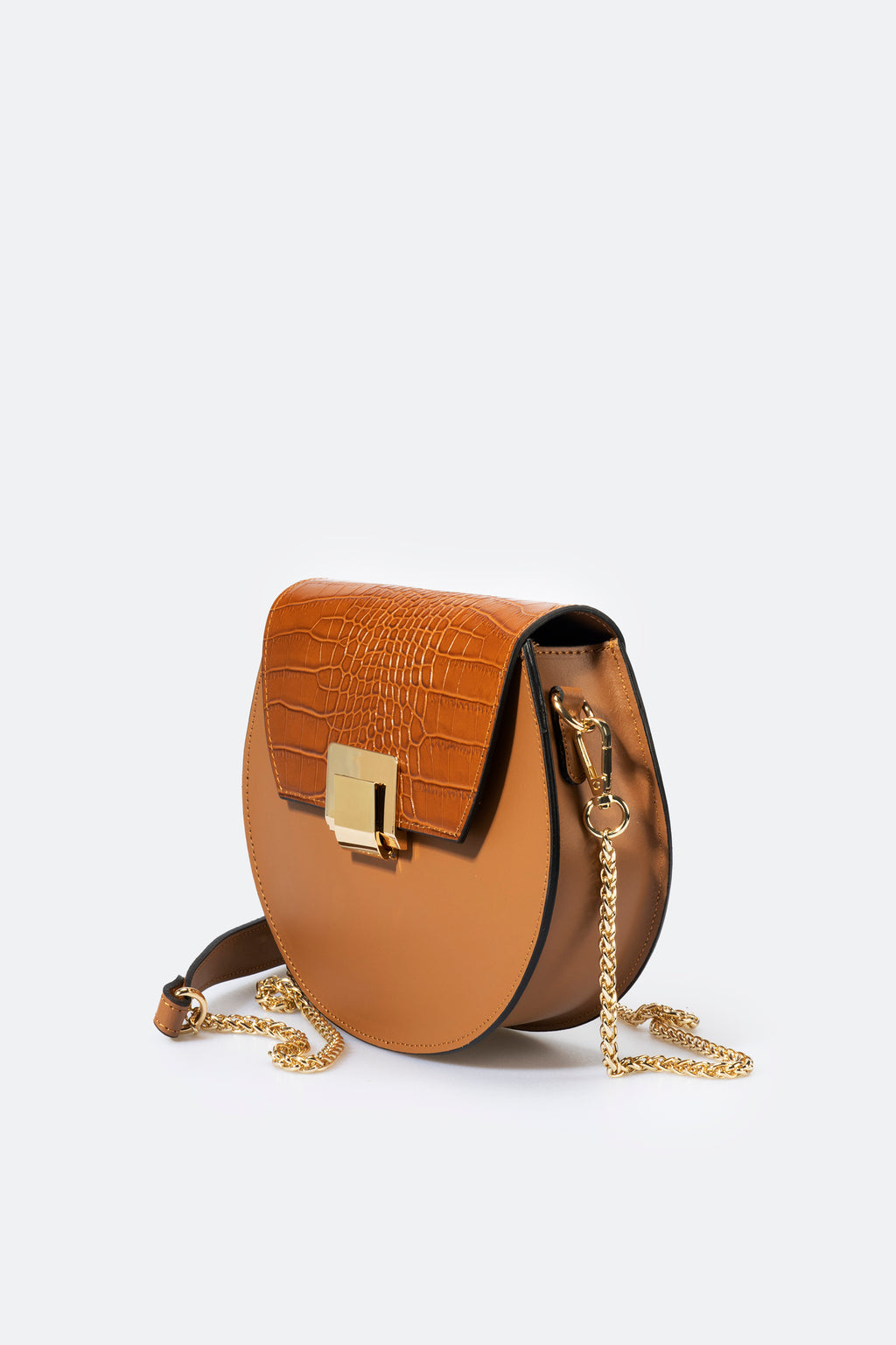 Shop DeMellier Mini Oslo Croc-Embossed Leather Crossbody Bag